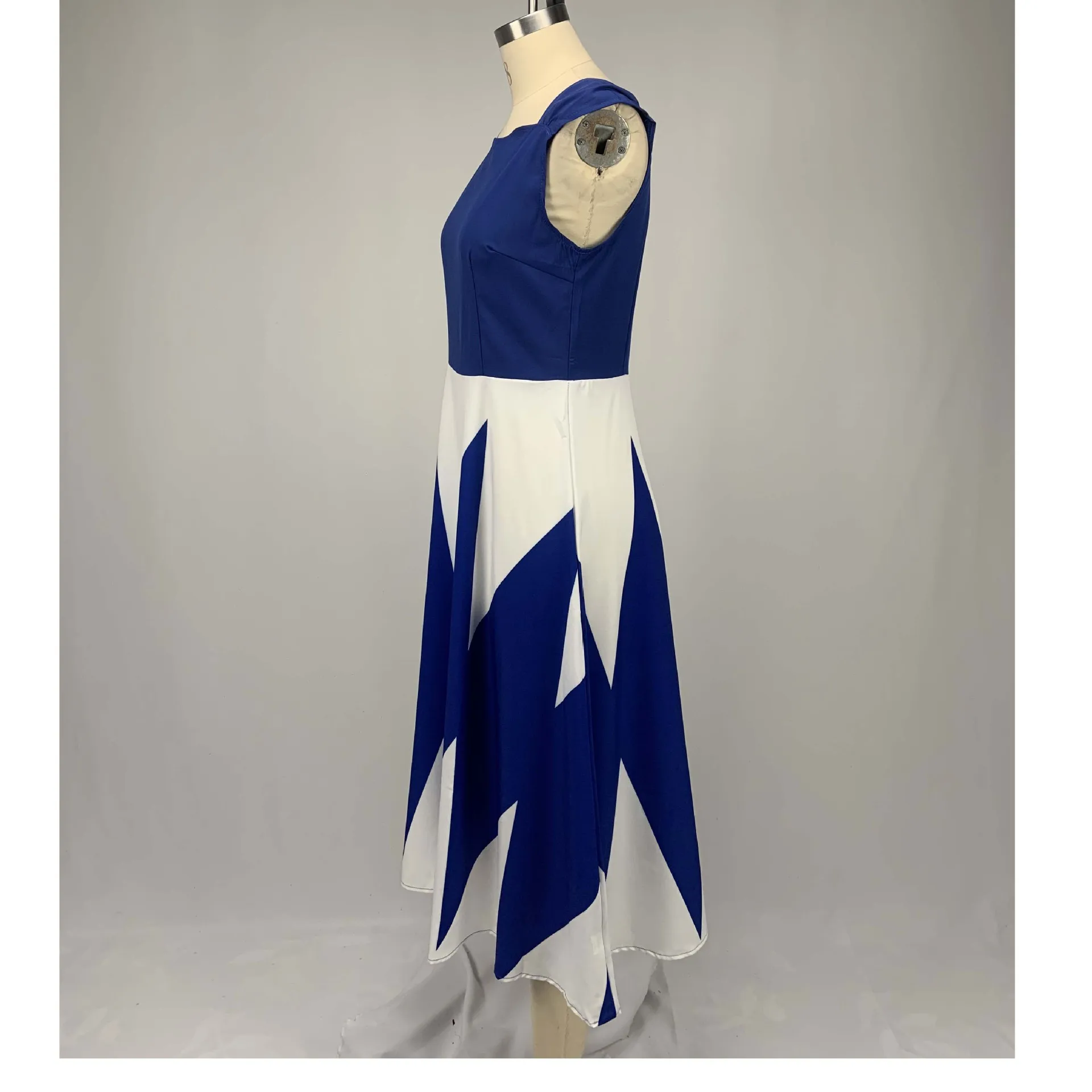 Летнее платье женское Повседневное размера плюс стройнящие Лоскутные Цвет