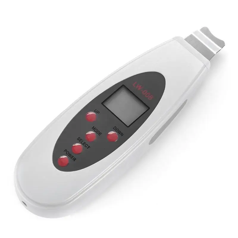 Lcd цифровой дисплей USB Ультразвуковой скребок для кожи лица омертвевшей Спа