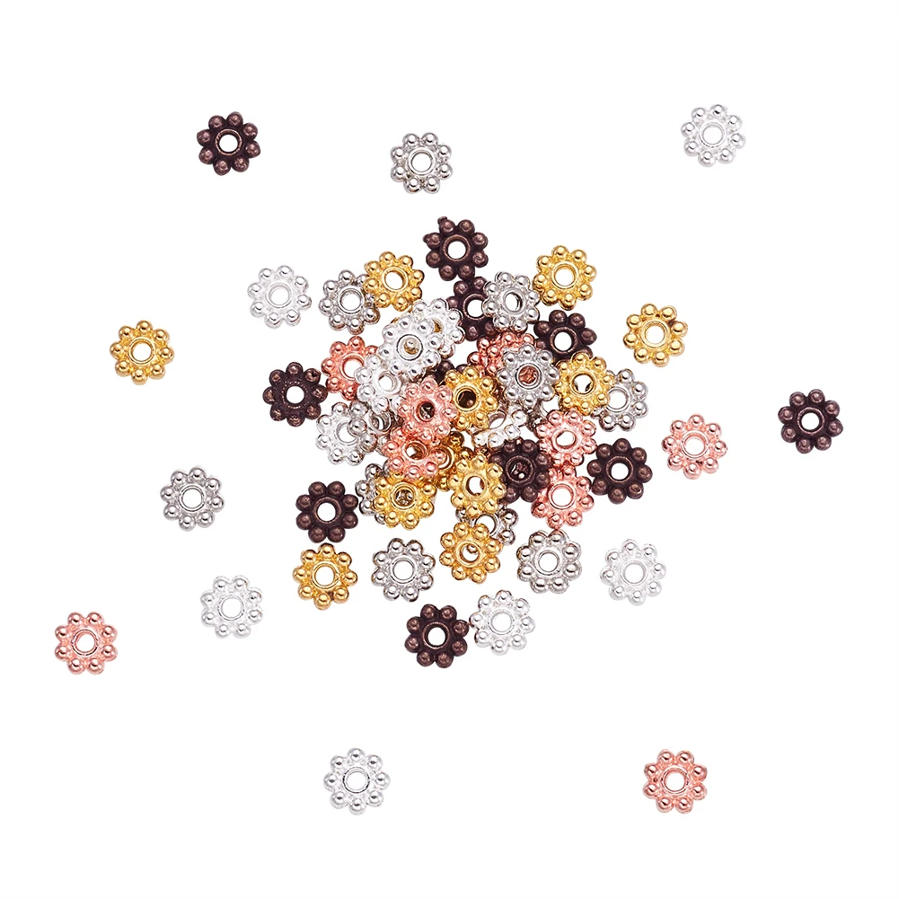 Бусина разделитель из металлического сплава с цветком маргаритки 5x300 мм|Бусины| |