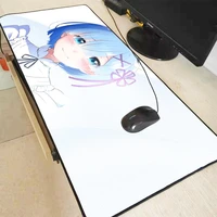 re zero anime girl extra large xl with locking edge mouse pad pc computer pad anti slip natural rubber gaming mat player