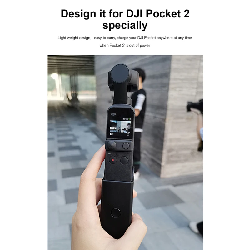 for DJI Pocket 2 Portable Charger Handheld Grip Battery Charger Hub Portable Mobile Power Bank Sports Action Camera Accessories