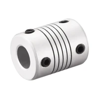 uxcell 9mm to 9mm aluminum alloy shaft coupling flexible coupler motor connector joint l25xd19 silver