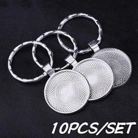10pcs polished silver color 25mm keyring keychain split ring with short chain key rings women men diy key chains accessories