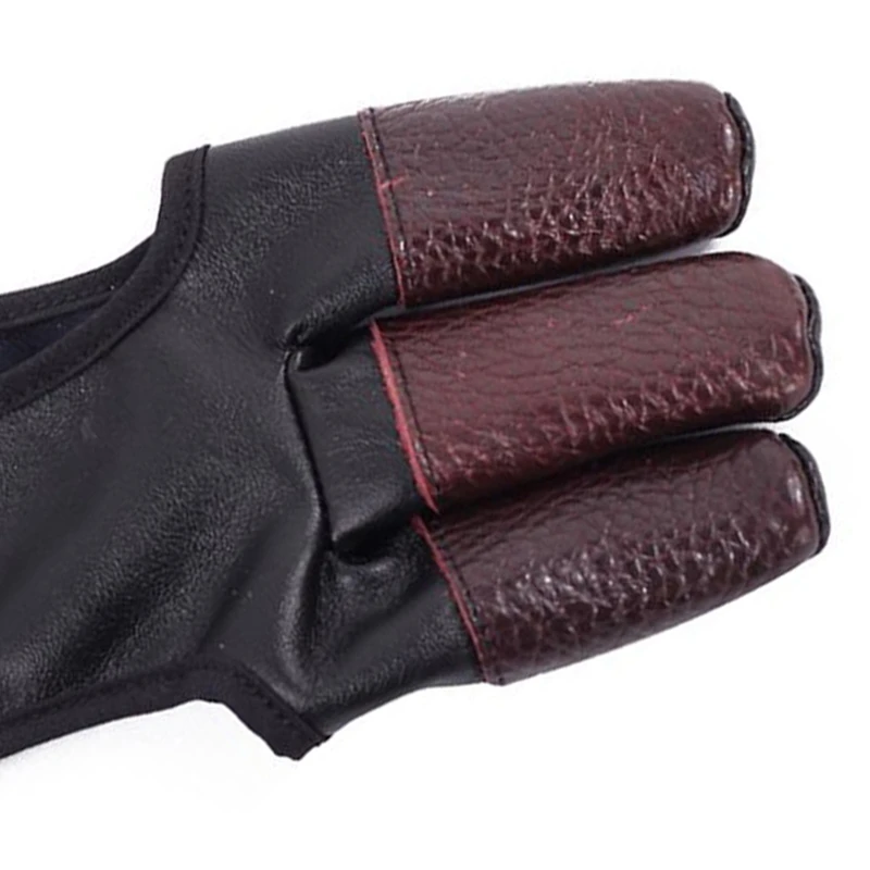 

Archery Glove Finger Tab Accessories - Leather Gloves for Recurve & Compound Bow - Three Finger Guard for Men Women