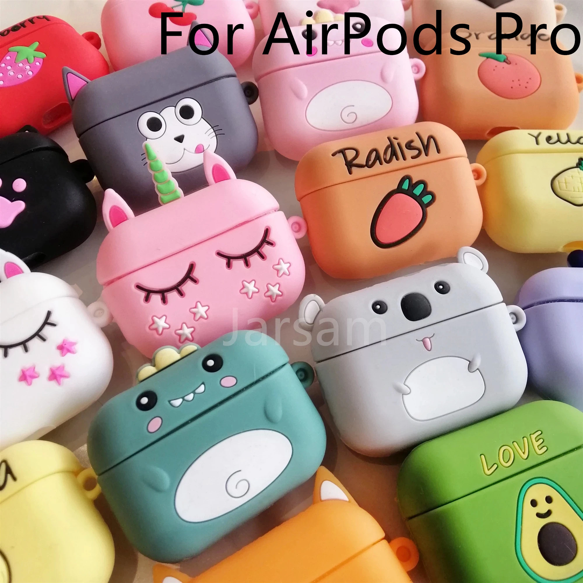 Симпатичный чехол для airpods pro силиконовый беспроводных наушников Airpods 3 защитные