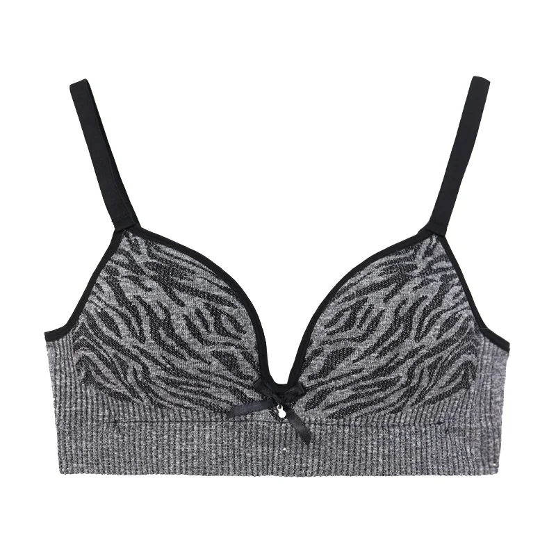 Женское нижнее белье с принтом зебры тонкий бюстгальтер без стальных колец