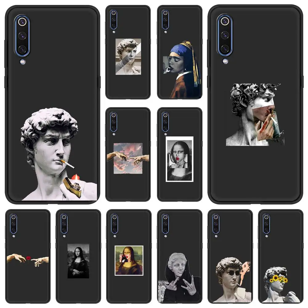 

Mona Lisa Statue Art Phone Case for Xiaomi Mi Poco X3 NFC M3 11 Note 9T 10T Pro 9 SE 10 Lite 5G A2 CC9E Black Shell Cover