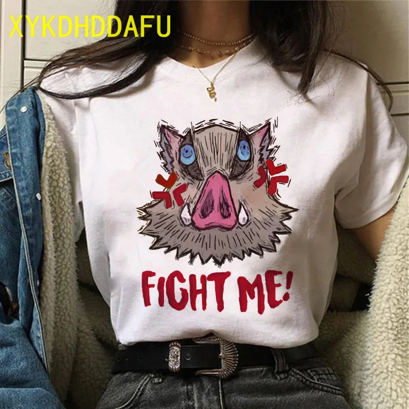 Женская футболка Demon Slayer Kimetsu No Yaib новая уличная одежда Ulzzang Kawaii Harajuku женская Топ |