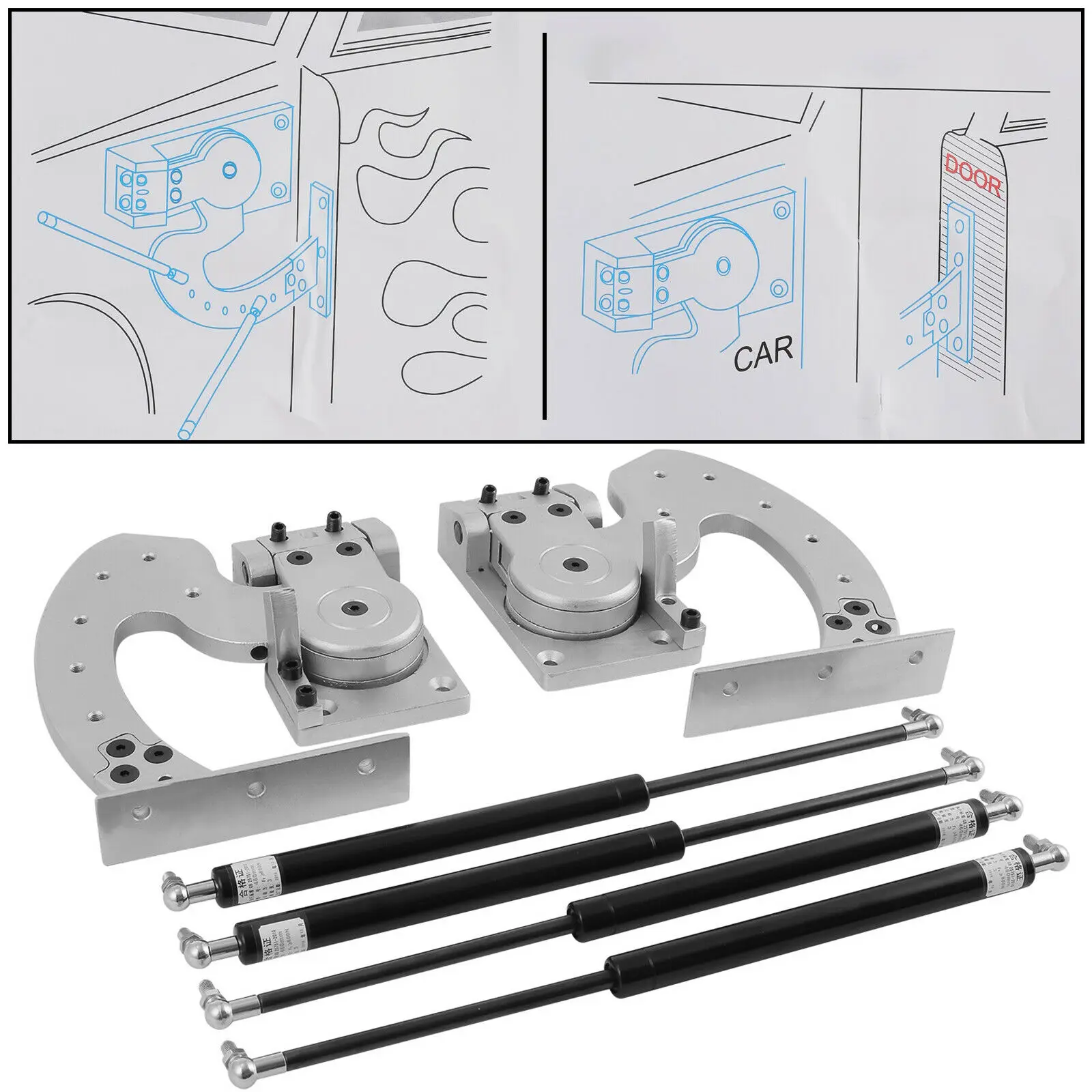 

Universal Lambo Door Bolt On Vertical Doors Kit for Benz Audi Ford Subaru GMC