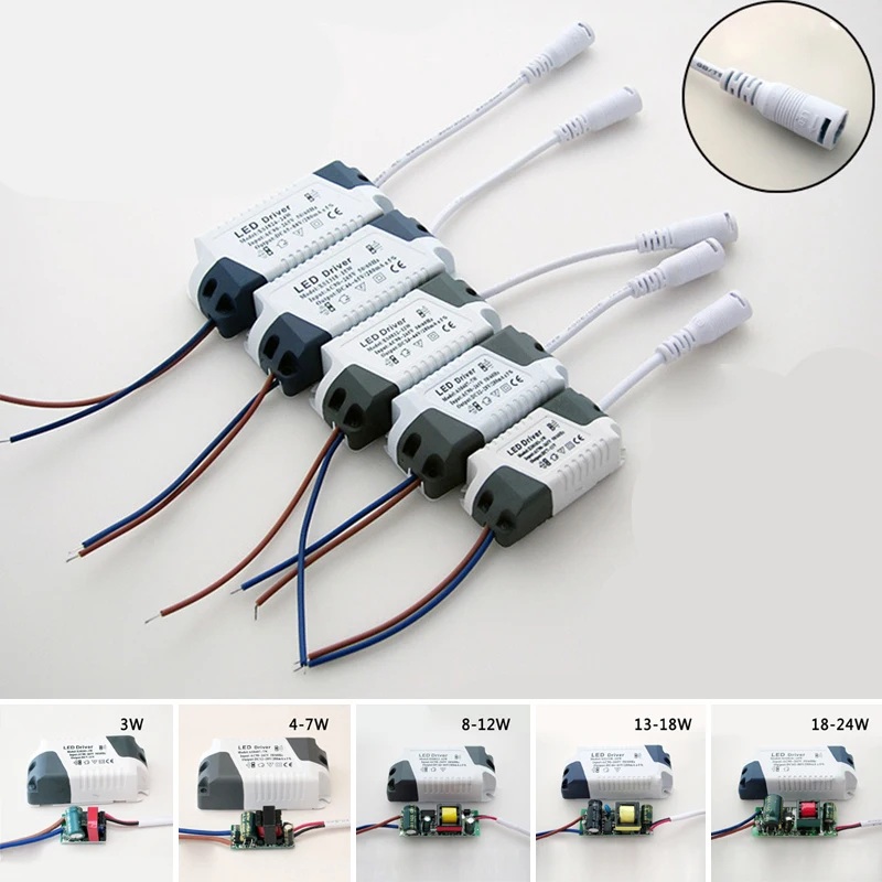 

Input/output AC90~265V/DC65~88V 3-24W LED Driver Power Supply Adapter Transformer For LED Lights