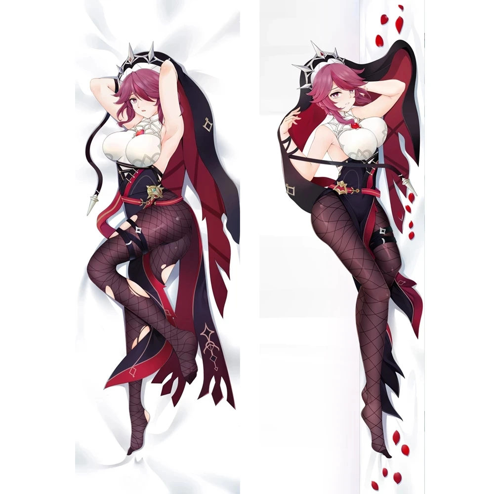 

Game Genshin Impact Rosaria Dakimakura Fullbody Long Pillow Case Throw Cushion Pillow Cover DIY Cushion Decorative Peach Skin