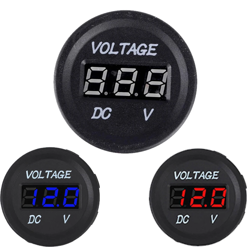 Автомобильный счетчик напряжения мотоцикла водонепроницаемый светодиодный