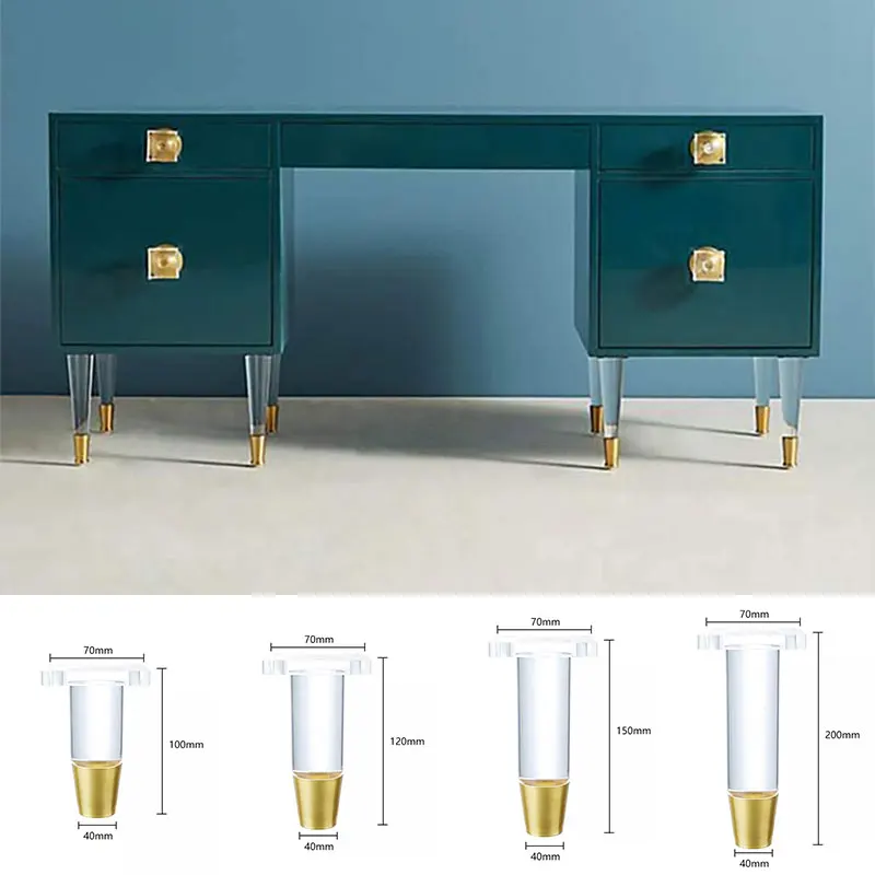 Акриловые ножки для мебели прочные пластиковые опорные замена дом стулья