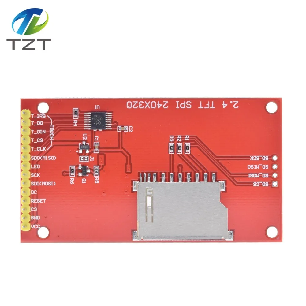 2," 240x320 SPI TFT lcd модуль последовательного порта+ 5 В/3,3 В адаптер PBC Micro SD ILI9341 Белый светодиодный с сенсорным/без сенсорного для Arduino