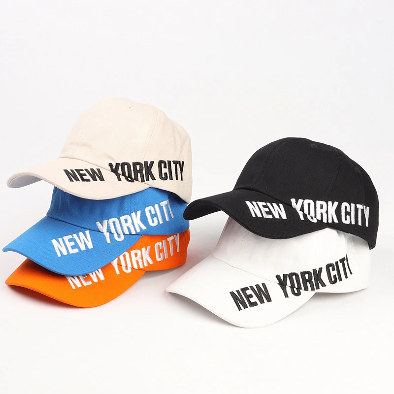 

New Style Arrive Spring Summer Cotton Woman Man New York City Letters Embroider Multi Color Street Fashion Visor Baseball Cap