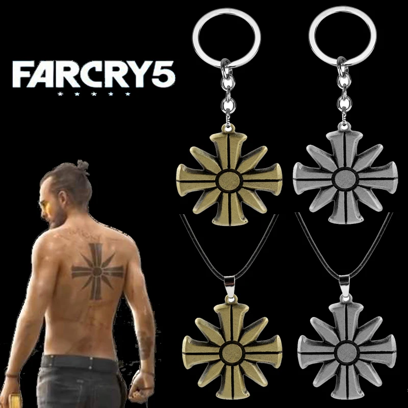 

New Arrival Pendant Necklace Game Far Cry 5 Theme Choker Necklace Fashion Cult Symbol Logo Jewelry Men's Necklaces Gifts Farcry5