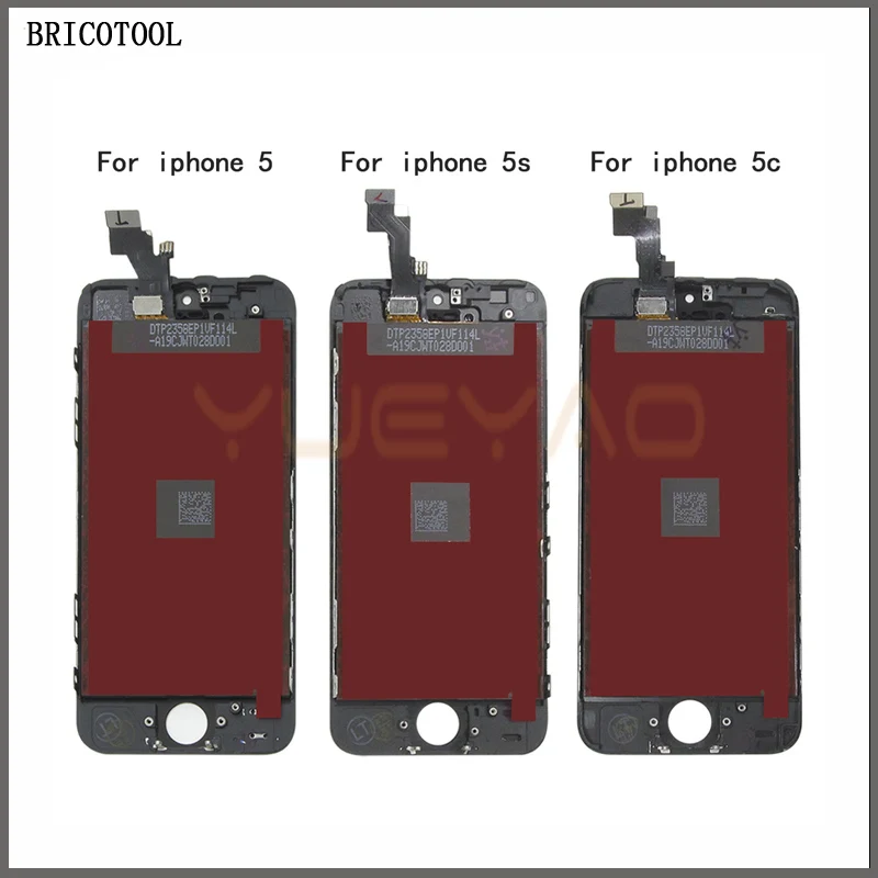 YUEYAO AAA качественный ЖК-экран для iPhone 5 5S 5C ЖК-дисплей сенсорный экран дигитайзер в
