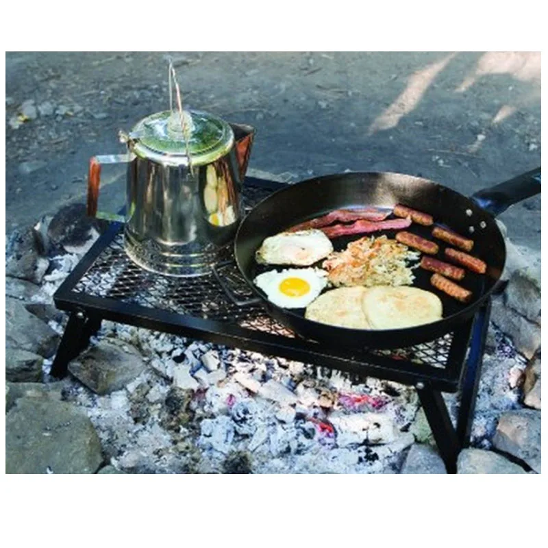 Складной гриль для кампуса приготовления пищи открытый огонь складная стойка