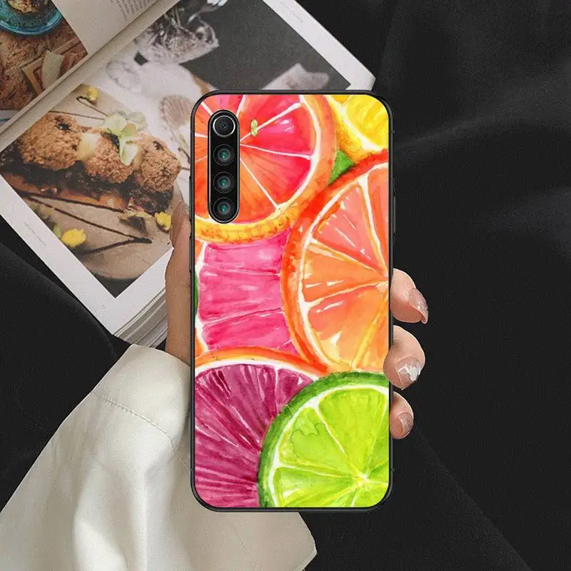 

INS fruit lemon orange Smart Phone Case For Samsung S Note20 10 2020 S5 21 30 ultra plus A81 Cover Fundas Coque