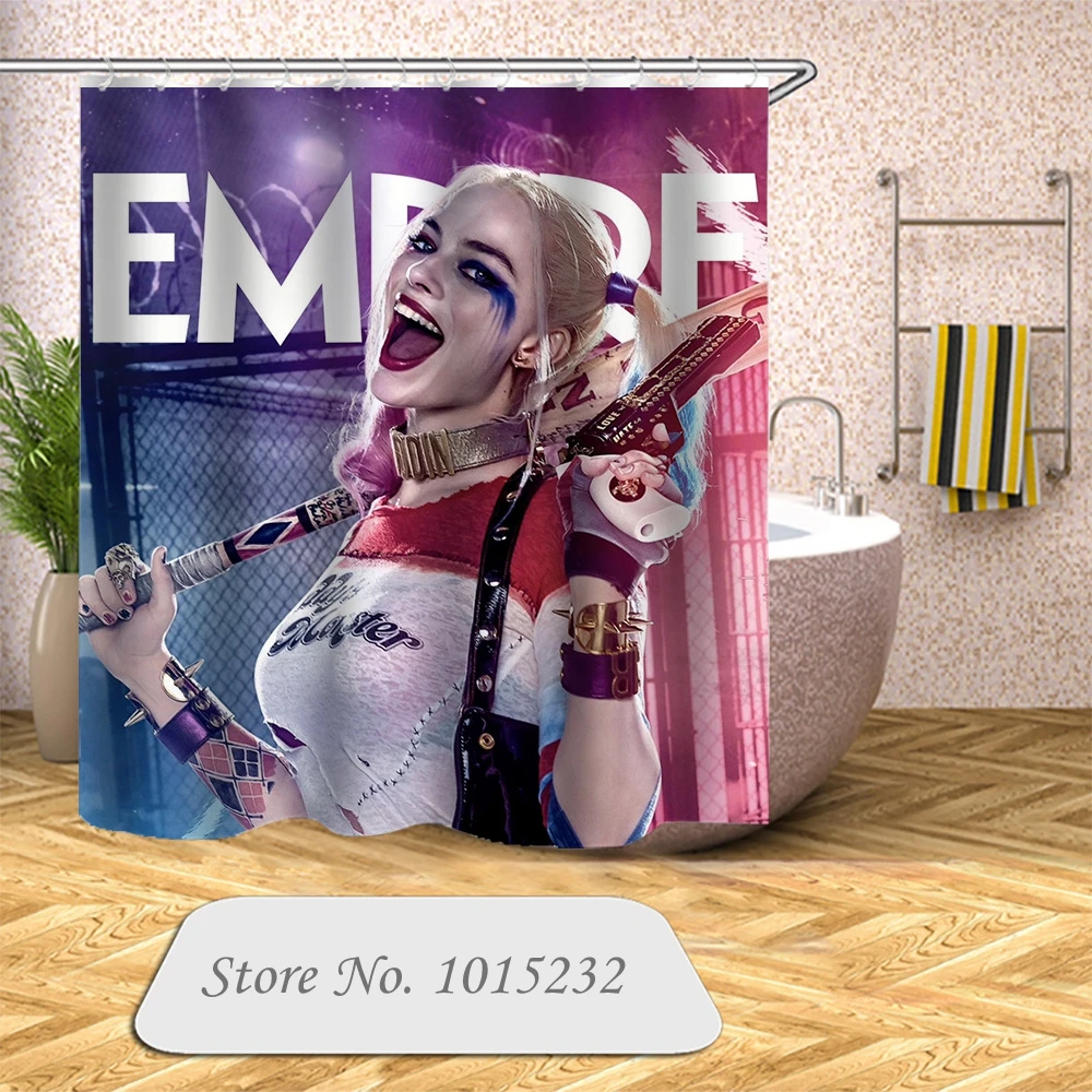 Новое поступление отряд самоубийц Харли Квинн 3D принт занавеска для душа