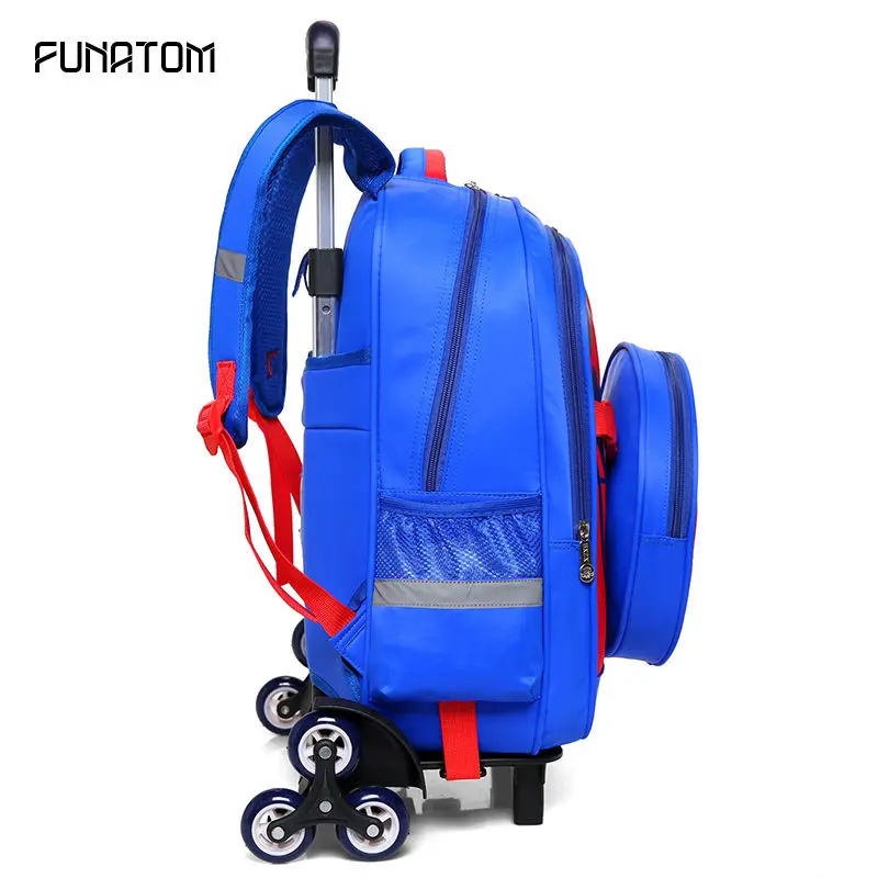 Spideman супергерой детские мальчики элементарные дорожные сумки на колесиках для