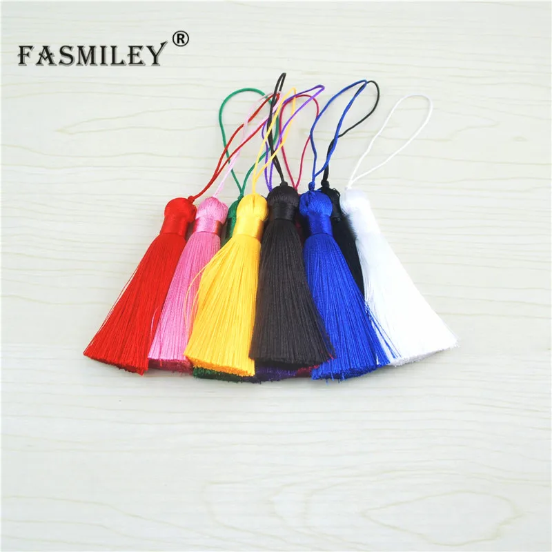 mix color FASMILEY кисточки для самодельные Украшения, Аксессуары 8 см шелковые кисточки украшения ручной работы фурнитура для ювелирных изделий 10 шт LS016-10 - Цвет: mix color