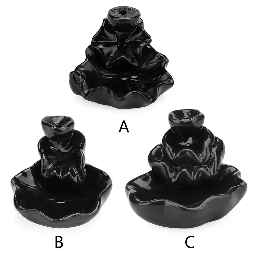 

Ceramic Monk/Lotus Shaped Mini Buddha Censer Backflow Incense Holder Incense Burner Home Office Teahouse Creative Decor
