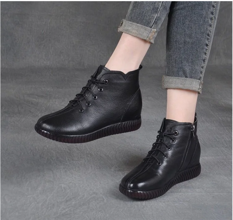 Кожаные туфли на плоской подошве со шнуровкой | Обувь