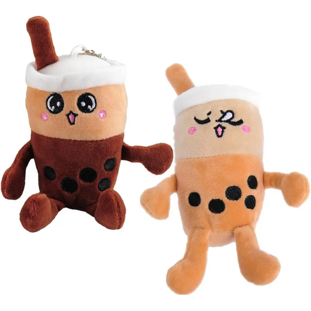 

Multifunctional Bag Pendant Lightweight Easy-carrying Bubble Tea Cup Plush Pendant for Car