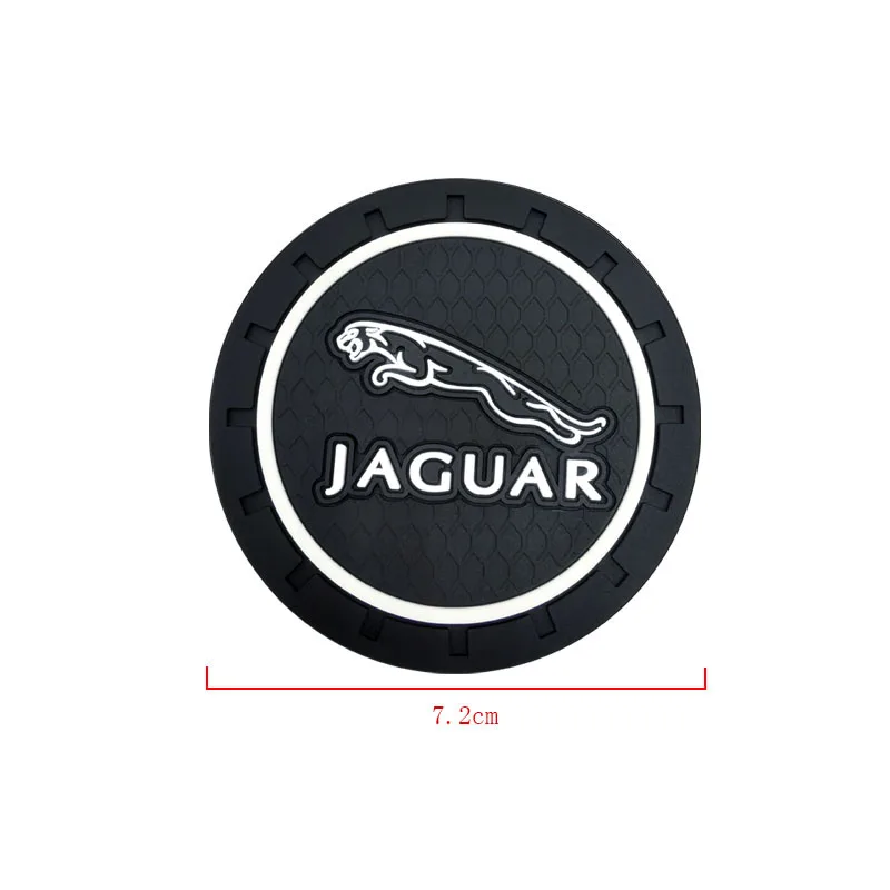 2pcs Car Emblem Anti-Slip Cup Holder Mat Pad For Jaguars XK Tijera Ropa Llavero F-TYPE V8 S XF XJ 13MY I-PACE XE C-X75 F-PACE | Автомобили