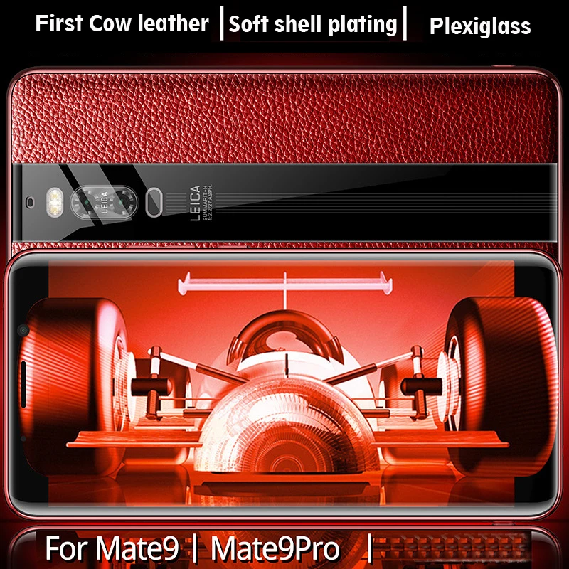 

Luxury Genuine Leather Back Case For Huawei Mate 9 Pro Case Leather Shockproof Cover funda Mate9 Mate 10 Pro Protector Case