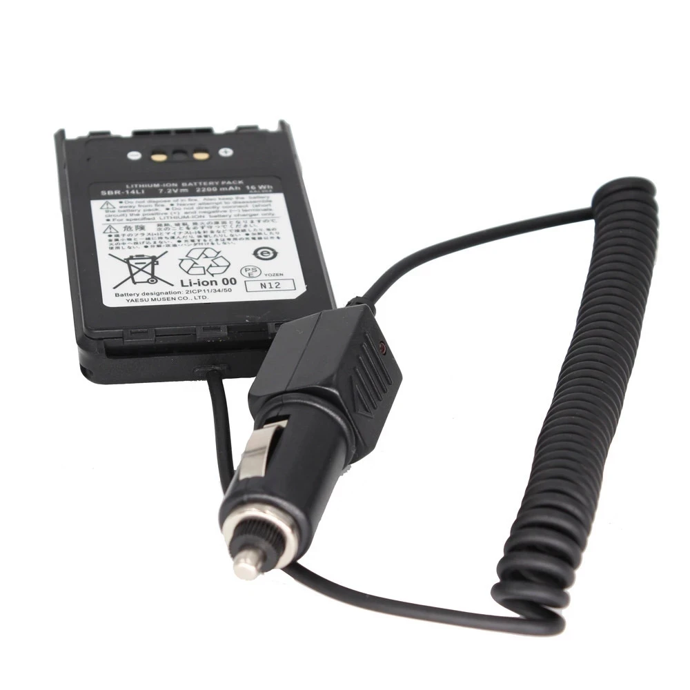 YAESU SBR-14LI chargeur de voiture éliminateur de batterie DC12V pour Yaesu VX-8R VX-8DR VX-8GR FT-1DR FT1XD FT-2DR radio FNB-10
