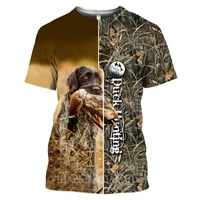 top men tshirt holiday 3d print wild animals mallard t shirt women o neck hound reed hide field hunt game cosplay clothing