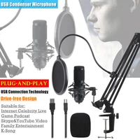 metal usb condenser recording microphone for laptop windows cardioid studio recording vocals voice overyoutube webcast karaoke