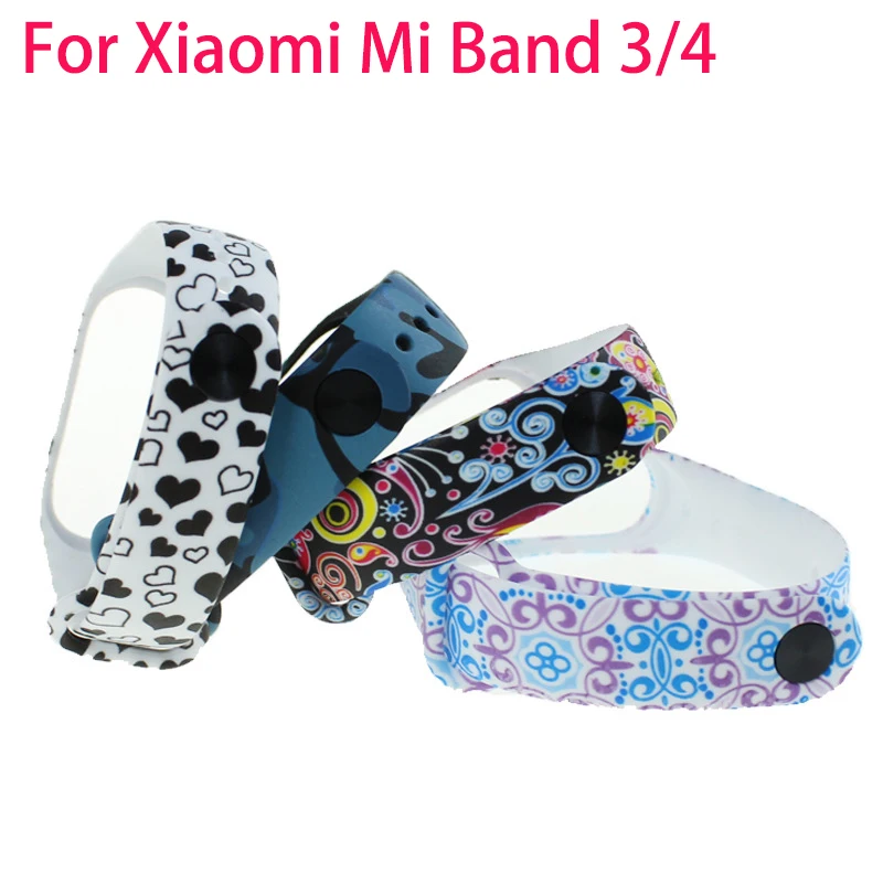 Ремешок для Xiaomi Mi Band 3/4 сменный модный умный ремешок часов с защитой от потери
