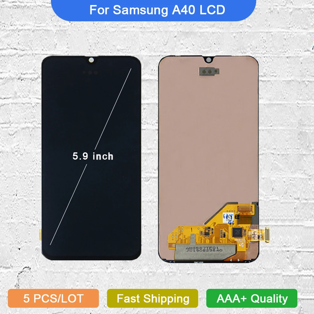 

5PCS/LOT AAA+++ Quality Incell For Samsung A40 LCD Display With 3D Touch Screen Assemble Replacement For A405 A405F A405FN/DS