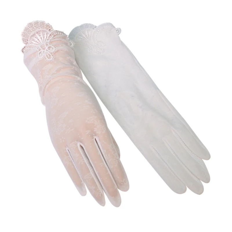 Летние женские дышащие солнцезащитные защитные перчатки УФ защита короткие