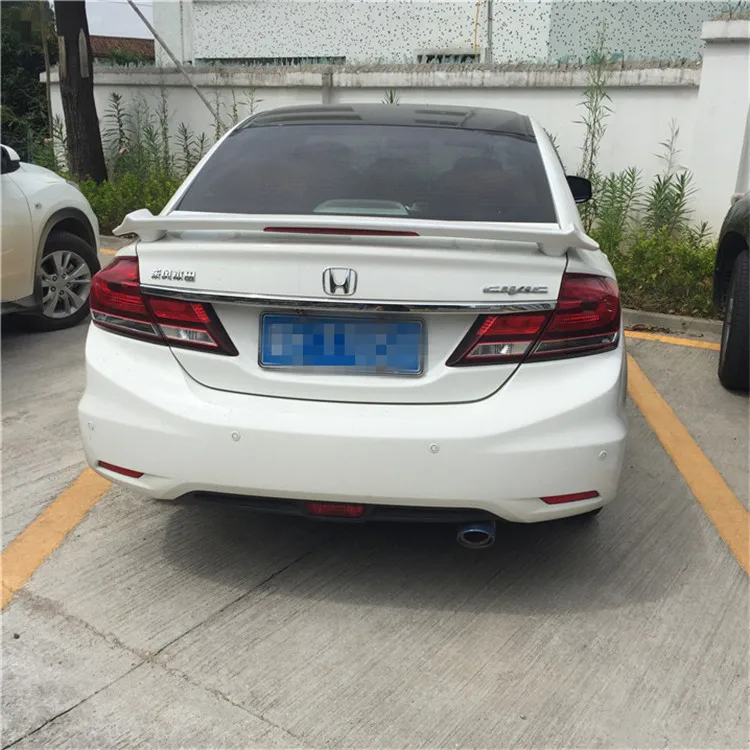 Для Civic спойлер 2012 2015 Honda DKK Спойлер ABS пластик Материал заднее крыло автомобиля