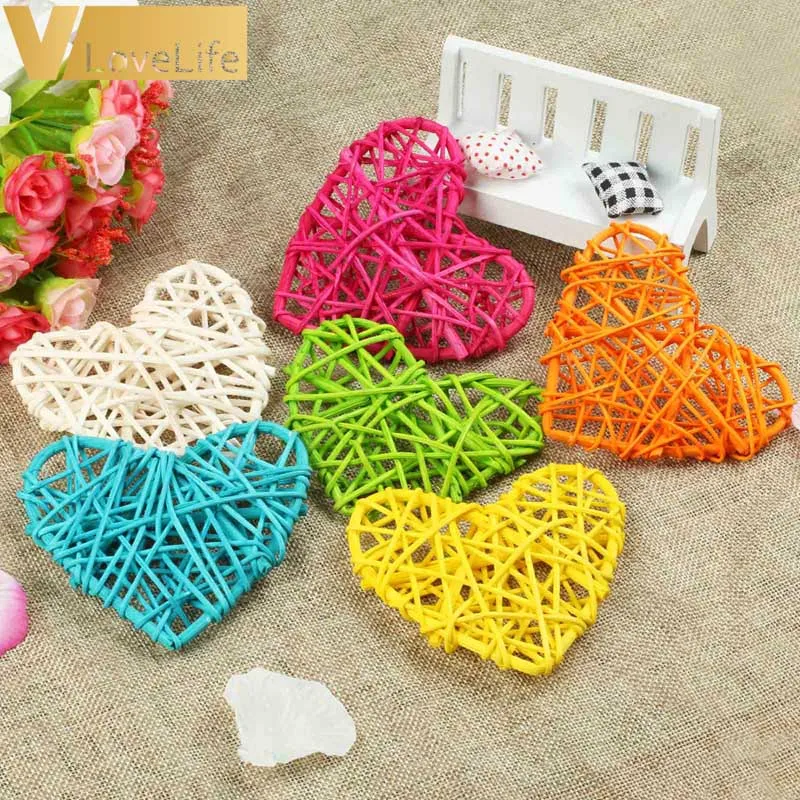10PCS/Lot 10CM Heart Sepak Takraw For Christmas Birthday Party &amp Home Wedding Decoration Rattan Ball Supplies | Дом и сад