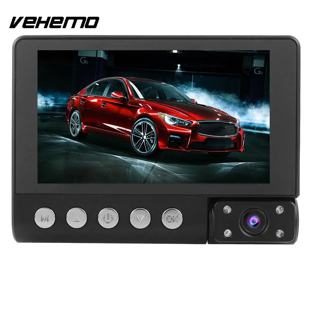 

Portable Driving Recorder Dash Cam Front and Rear Durable Car Camera for Reverse Image Gravity Sensor 4Inch for 1080P HD
