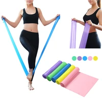 1 5m yoga pilates stretch resistance band rubber belt muscle train latex stretch elastic exercise gym home fitness equipment