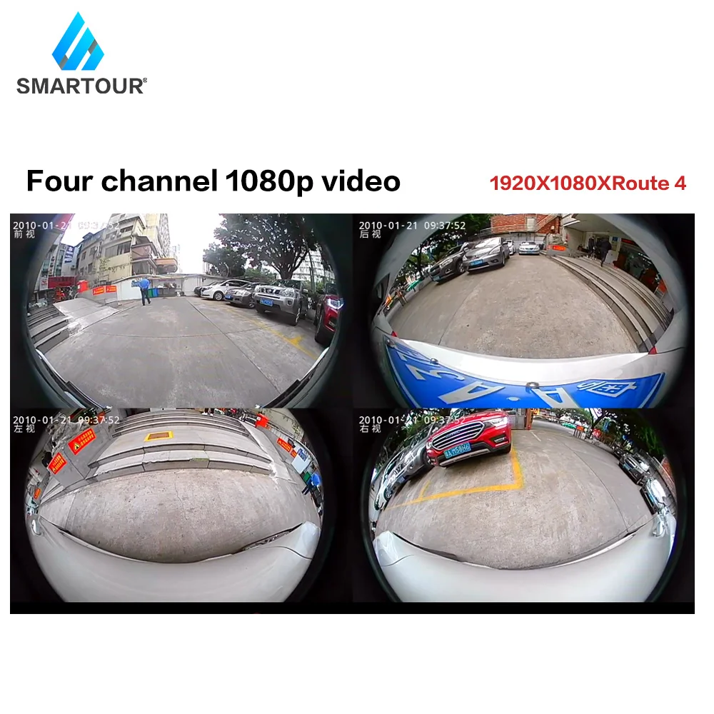SMARTOUR AHD 1080P 3D 360 градусов Bird View панорама Системы камеры парковки объемный вид видео