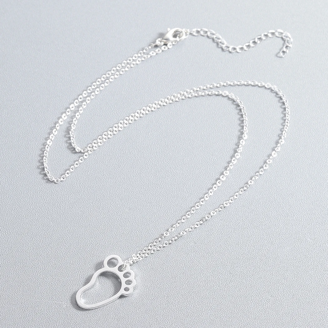 Ожерелье Kinitial с подвеской в форме ног ювелирное изделие цепочкой ожерелье