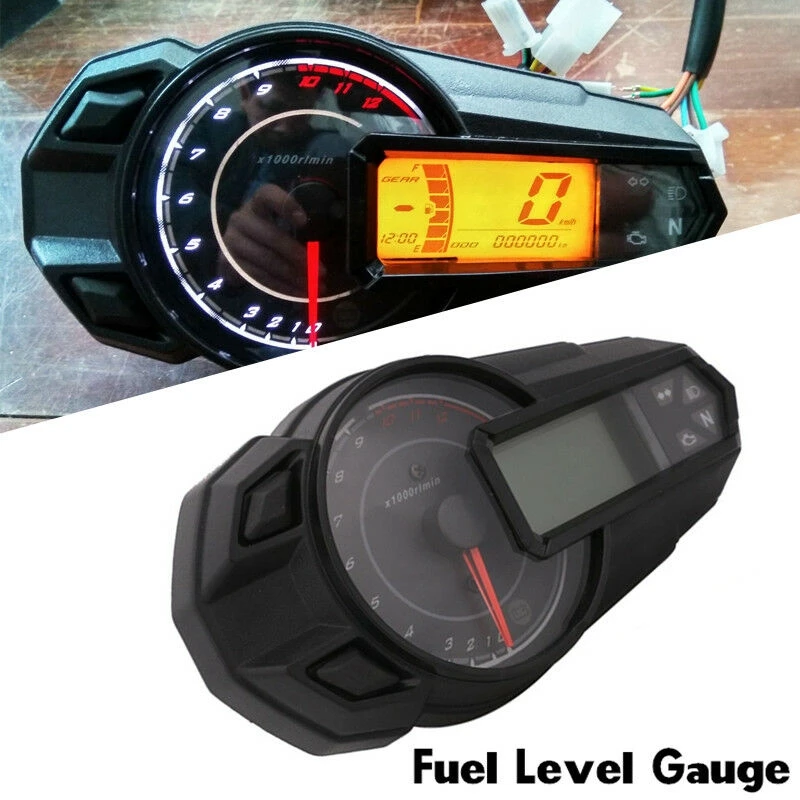 

Universal Multifunction Motorcycle LCD Display Odometer Speedometer Tachometer Gauge