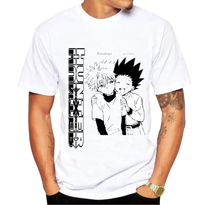 

Harajuku Anime model T Shirt Hunter X Hunter Tshirt Streetwear Tops Tees Men Clothing
