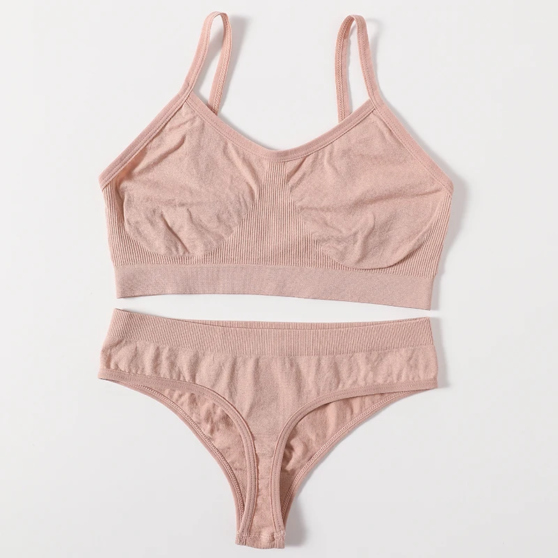 Бюстгальтер женский бесшовный с низкой талией в рубчик | Женская одежда