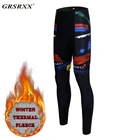 Велосипедные штаны GRSRXX, флисовые теплые дышащие профессиональные велосипедные комбинезоны, мужские зимние теплые велосипедные штаны для команды