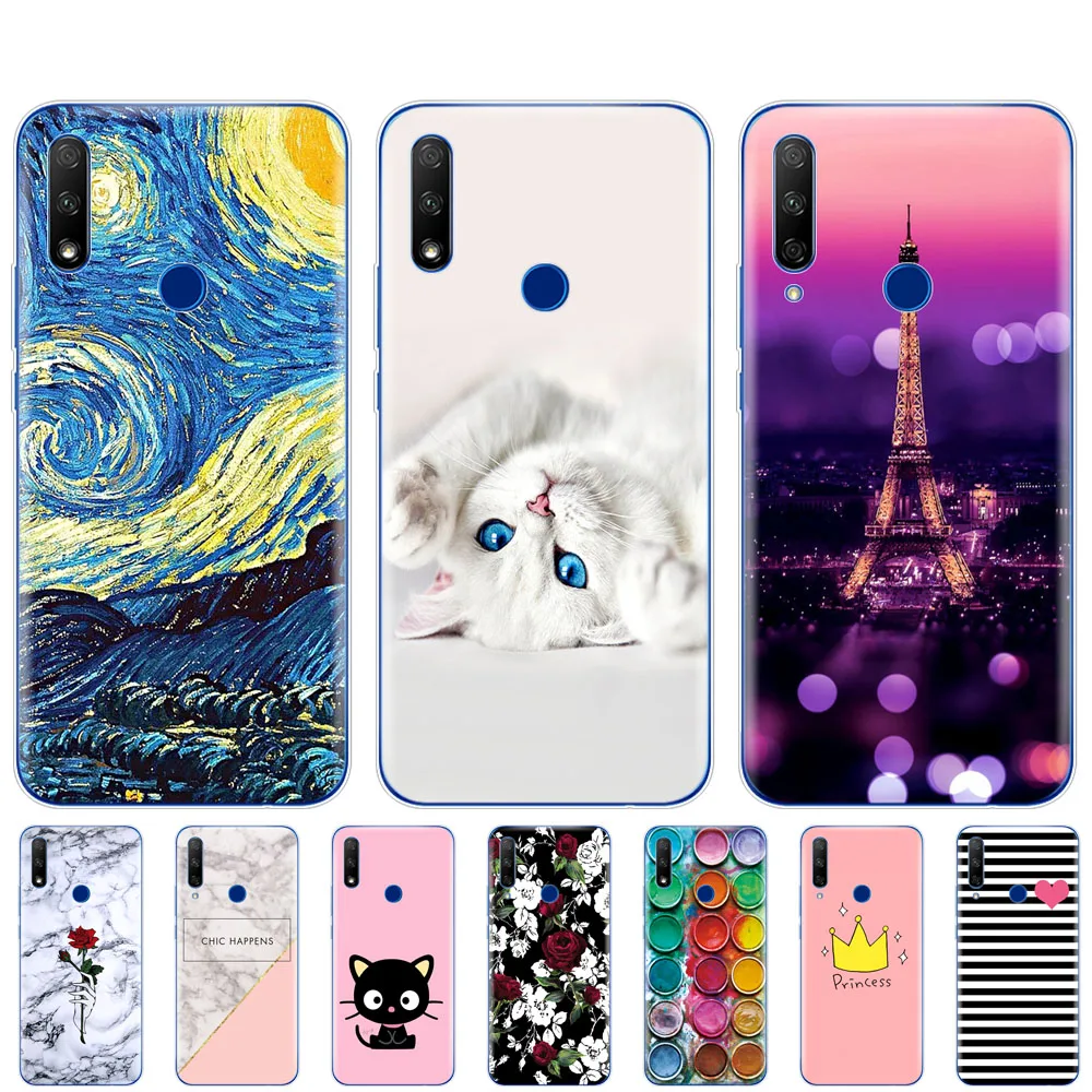 Чехол для huawei honor 9x силиконовый мягкий чехол из ТПУ задняя крышка premium с