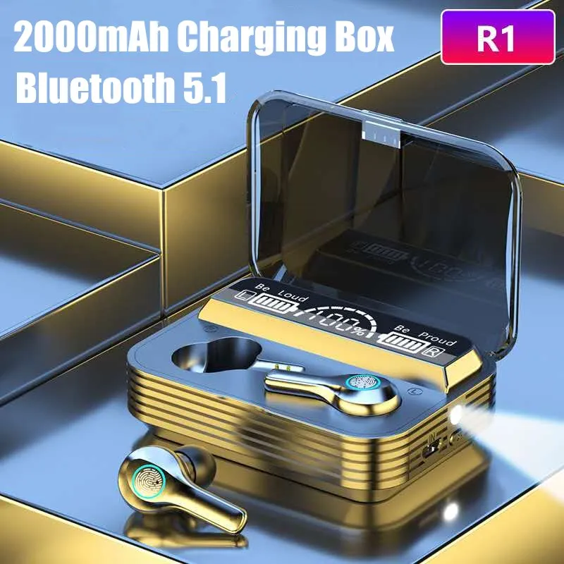 Беспроводные Bluetooth наушники PRGO v5.1 с сенсорным управлением 2000 мАч|Наушники и