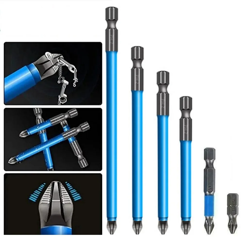 

6 шт. Нескользящие сверла 1/4 "шестигранный хвостовик магнитные сверла PH2 для электрического шуруповерта подходят для ручной дрели